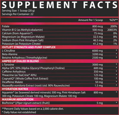 #nutrition facts_20 Servings / Sucker Punch