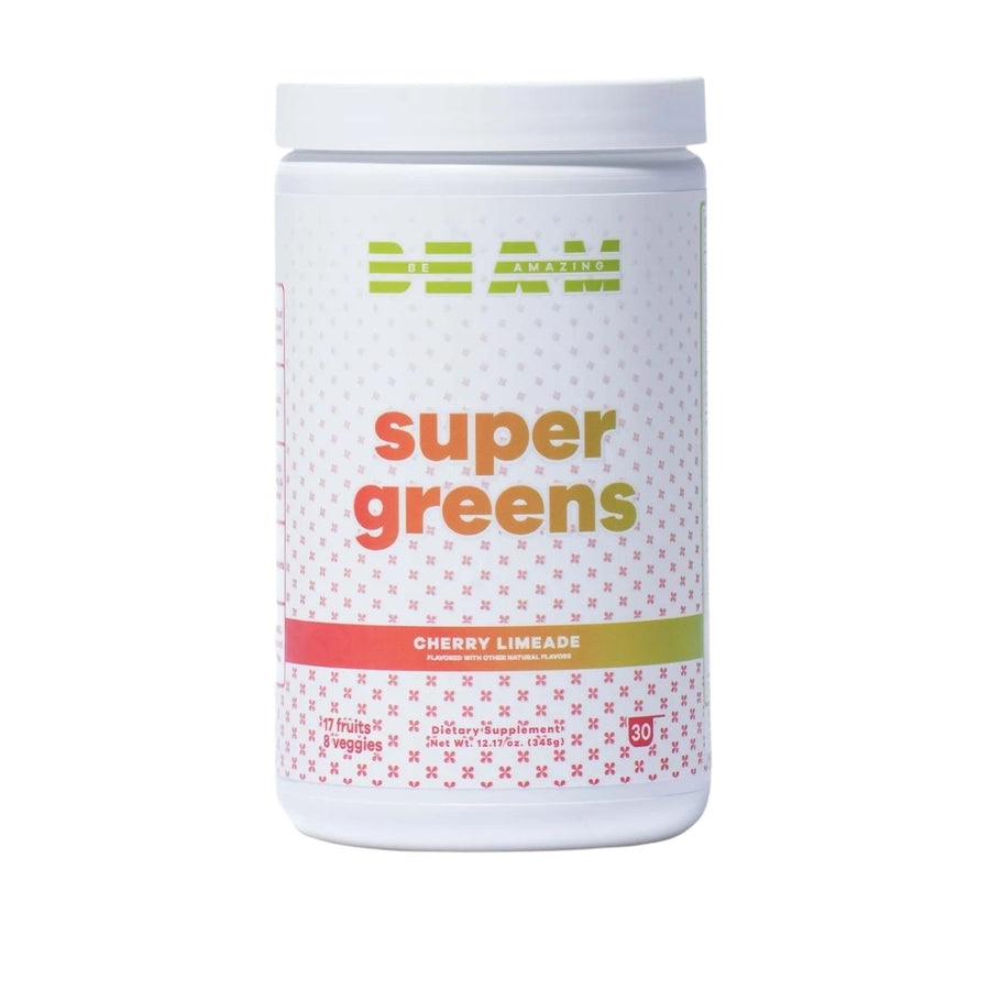 BEAM super greens BEAM: Be Amazing Size: 30 scoops Flavor: Cherry Limeade