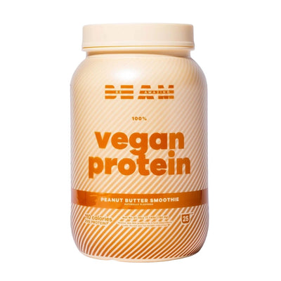 BEAM vegan protein Protein BEAM: Be Amazing size: 2 lbs. flavor: peanut butter smoothie