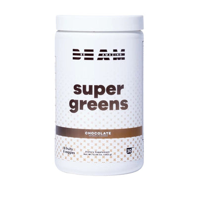 BEAM super greens BEAM: Be Amazing Size: 30 scoops Flavor: Chocolate