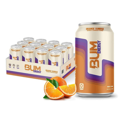 BUM Energy Drink Energy Drink Get Raw Nutrition Size: 12 Cans Flavor: Orange Sunrise