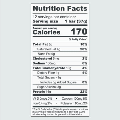#nutrition facts_12 Bars / Cold Brew Coffee