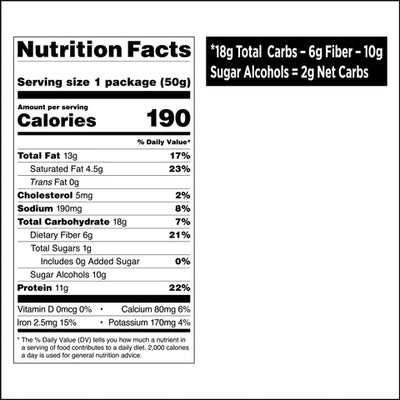#nutrition facts_8 Packs / Chocolate Cake