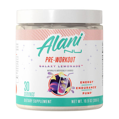Alani Nu Pre Workout Pre-Workout Alani Nu Size: 30 Servings Flavor: Galaxy Lemonade