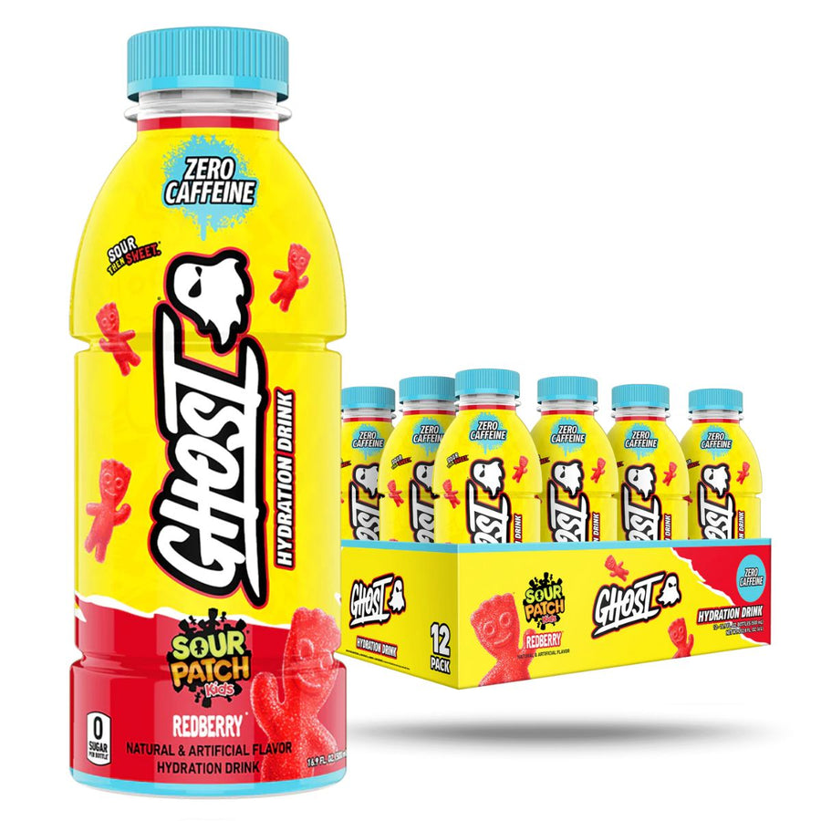 GHOST Hydration Drink Hydration GHOST Size: 12 Pack Flavor: Sour Patch Kids Redberry