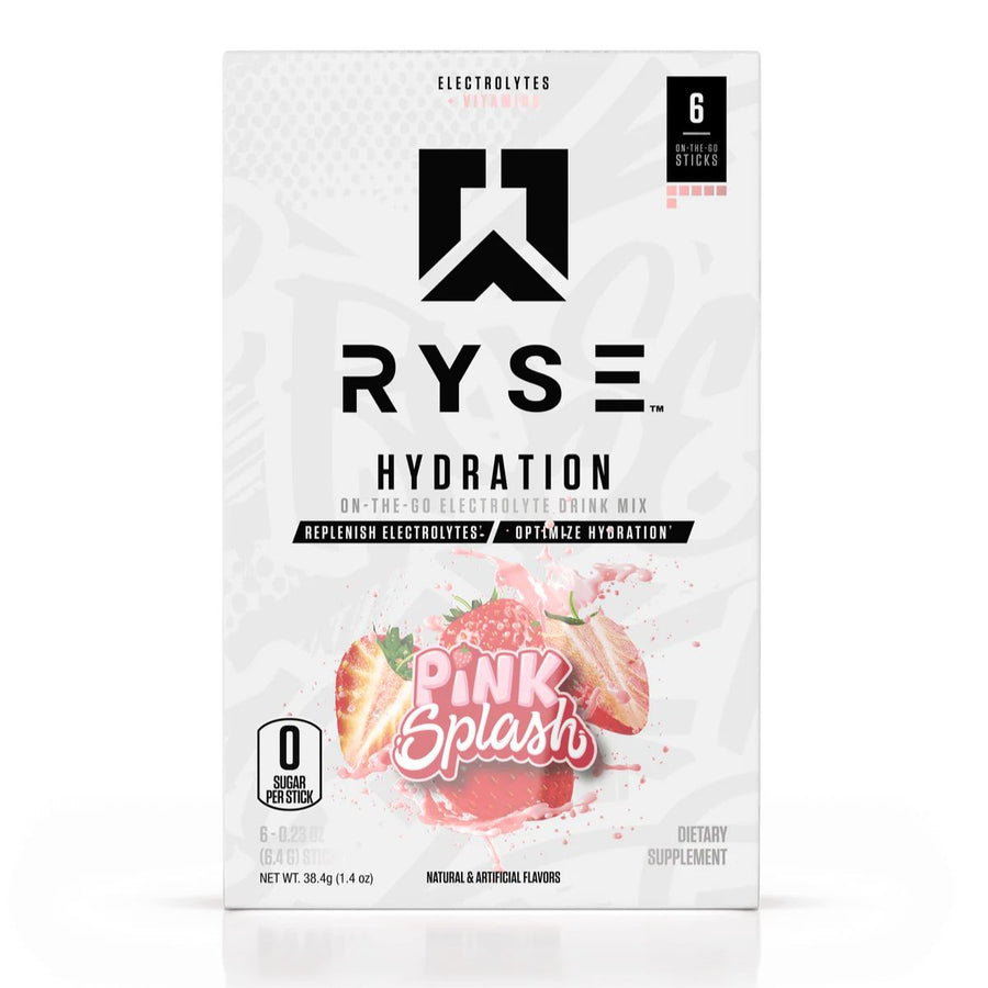RYSE Core Hydration Sticks Hydration RYSE Size: 6 Pack Flavor: Pink Splash