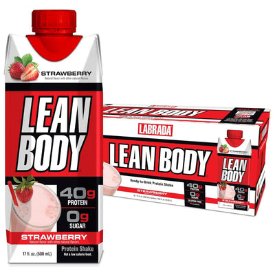 Labrada Lean Body Protein Shake RTD RTD Labrada Size: 12 Cartons Flavor: Strawberry