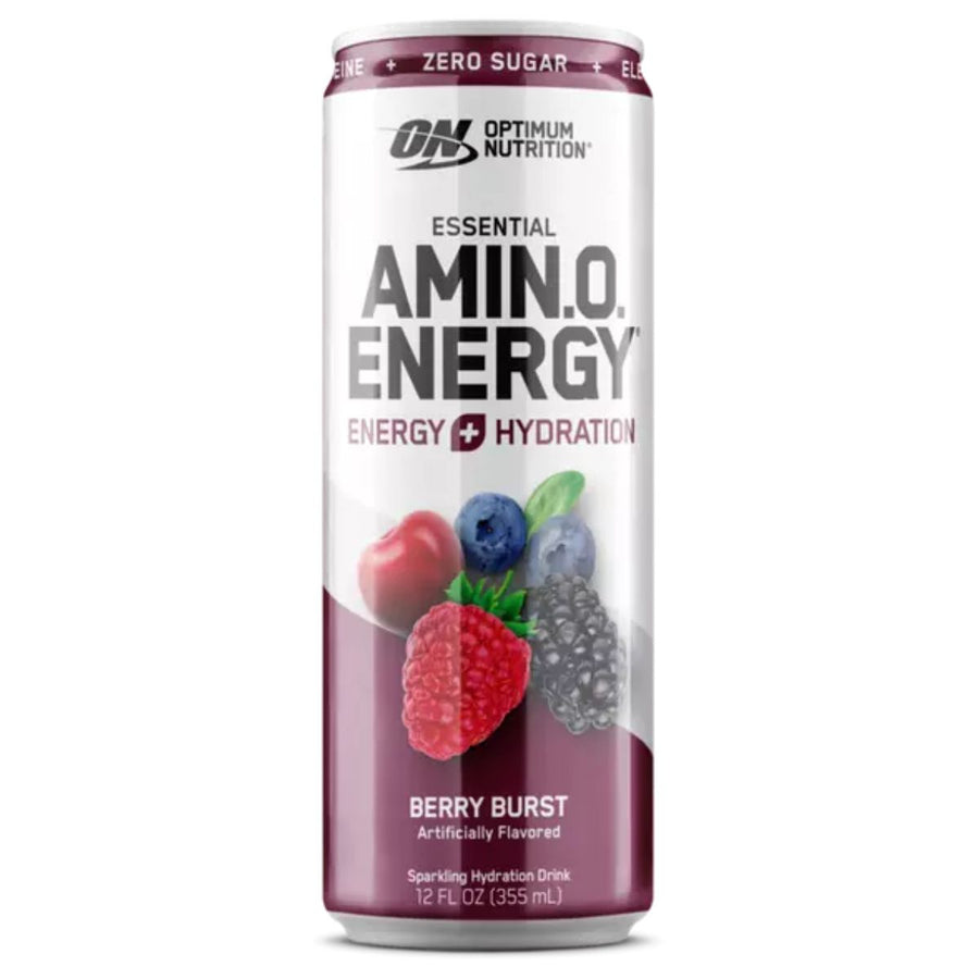 Optimum Nutrition Essential Amino Energy Energy Drink Optimum Nutrition Size: 12 Cans Flavor: Berry Burst (New Flavor)