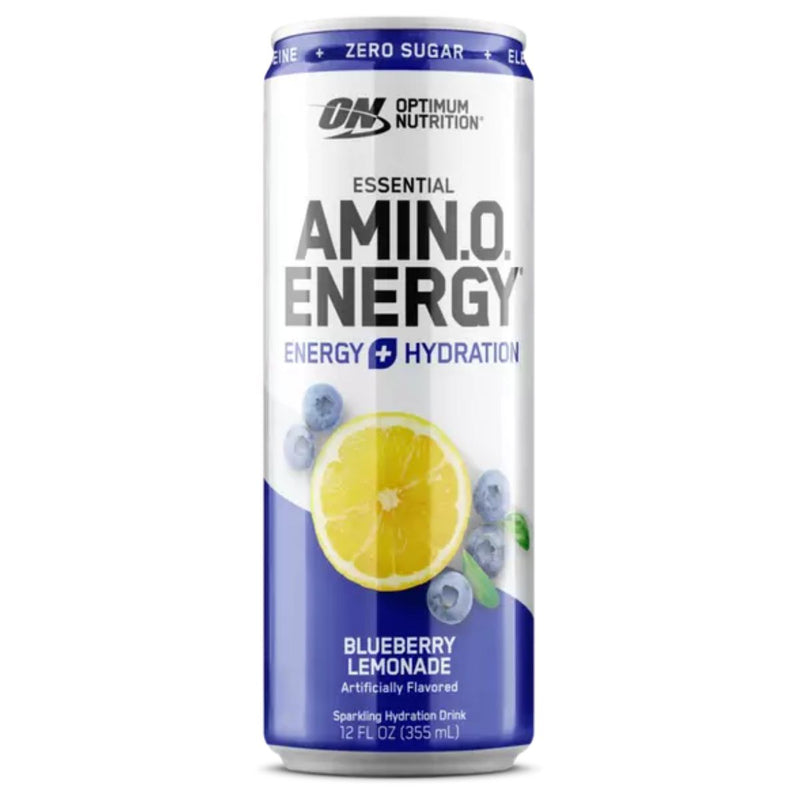 Optimum Nutrition Essential Amino Energy Energy Drink Optimum Nutrition Size: 12 Cans Flavor: Blueberry Lemonade