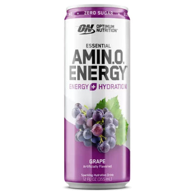 Optimum Nutrition Essential Amino Energy Energy Drink Optimum Nutrition Size: 12 Cans Flavor: Grape Candy