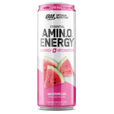 Optimum Nutrition Essential Amino Energy Energy Drink Optimum Nutrition Size: 12 Cans Flavor: Watermelon