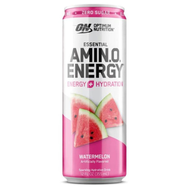 Optimum Nutrition Essential Amino Energy Energy Drink Optimum Nutrition Size: 12 Cans Flavor: Watermelon