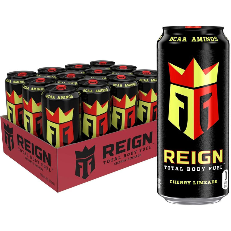 REIGN Energy Drink Energy Drink Reign Size: 12 Cans Flavor: Cherry Limeade