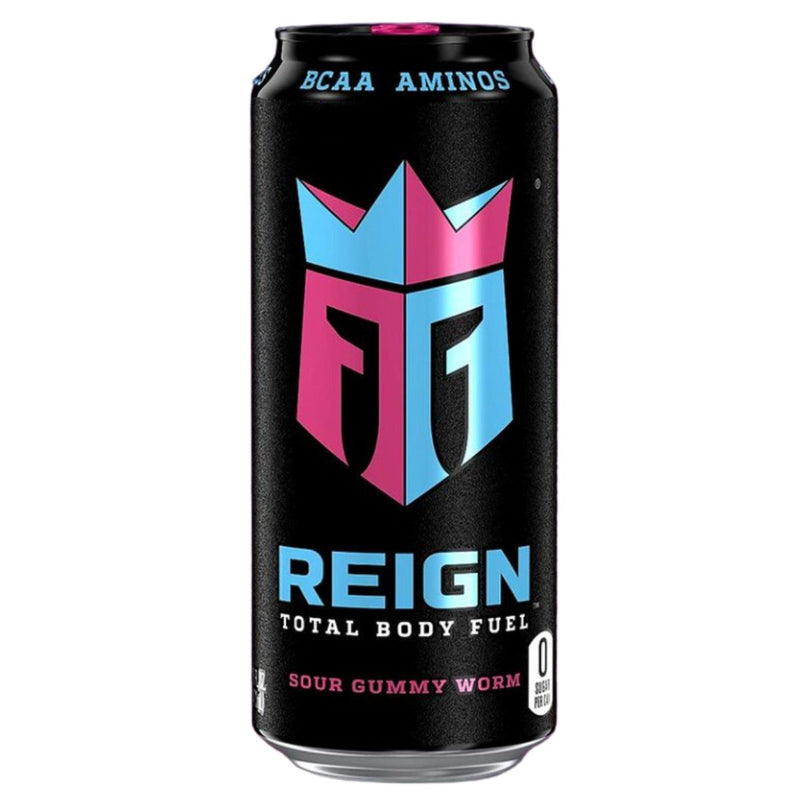 REIGN Energy Drink Energy Drink Reign Size: 12 Cans Flavor: Sour Gummy Worm