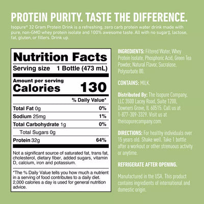 #nutrition facts_12 Bottles / Green Tea Lemon