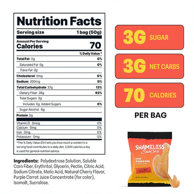 #nutrition facts_6 bags / Chili Mango Fire