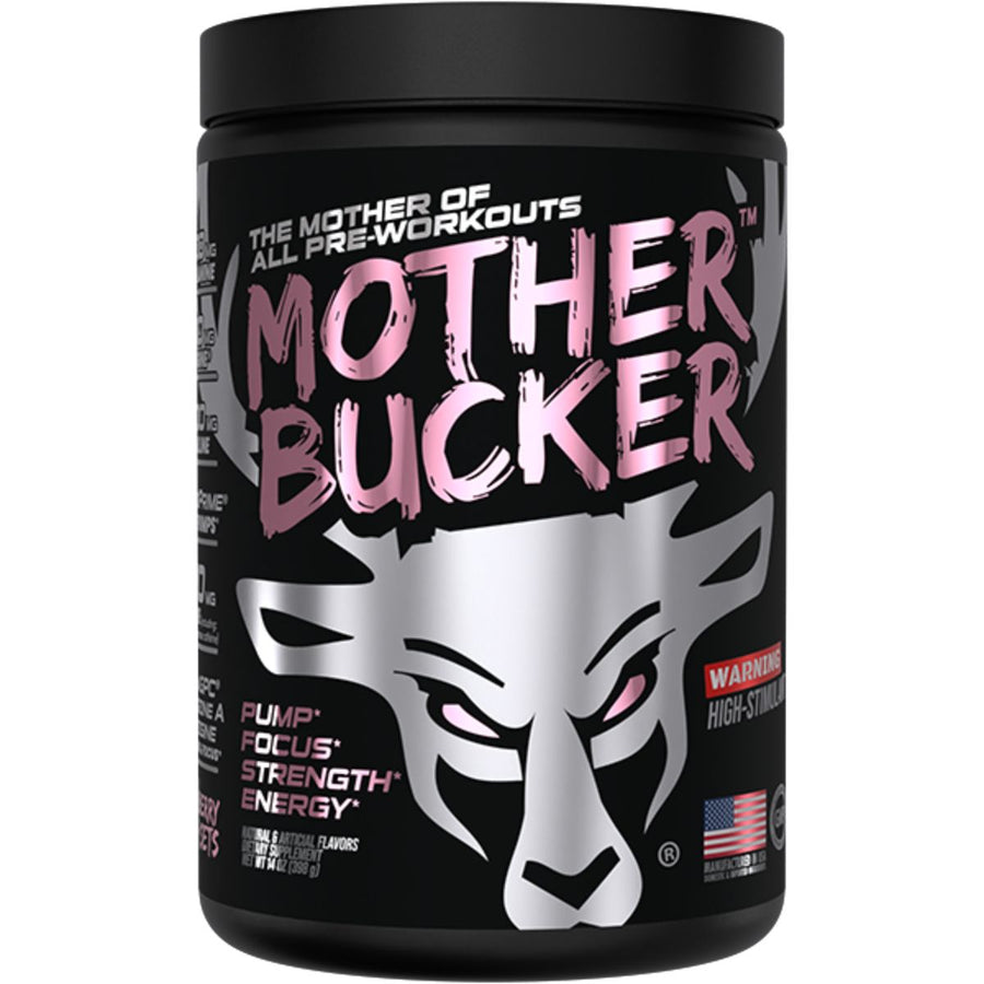 Bucked Up Mother Bucker Pre Workout Pre-Workout Bucked Up Size: 30 Servings Flavor: Strawberry Supersets (Sour Strawberry Belts)
