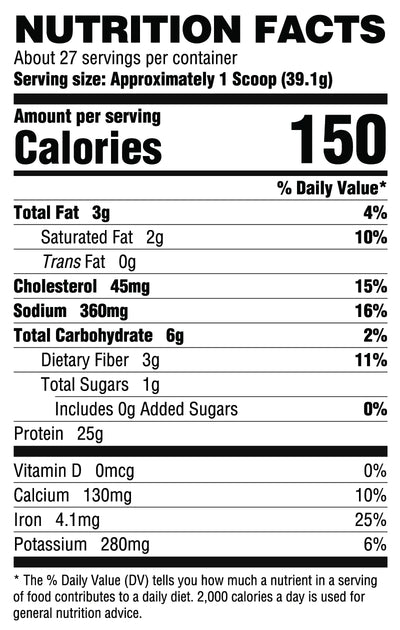 #nutrition facts_2 lbs. / Chocolate Cookie Crunch