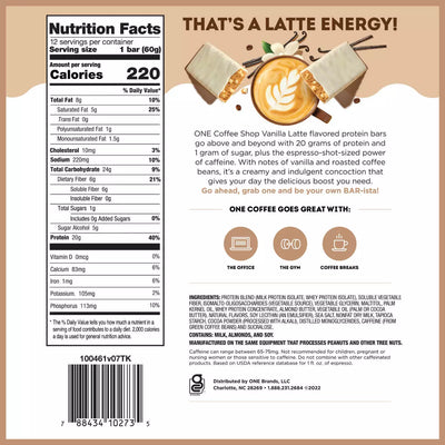 #nutrition facts_12 Bars / Vanilla Latte