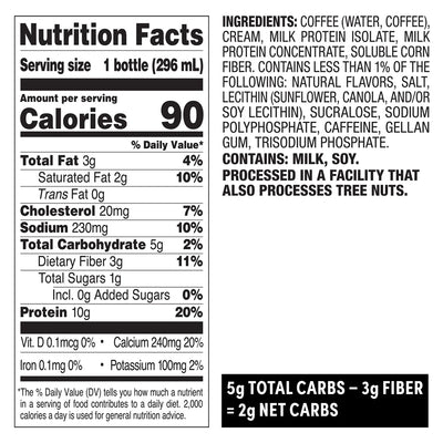 #nutrition facts_12 Pack / Vanilla Latte Iced Coffee