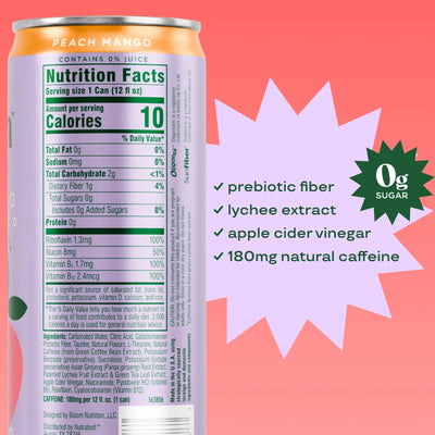#nutrition facts_12 Cans / Peach Mango
