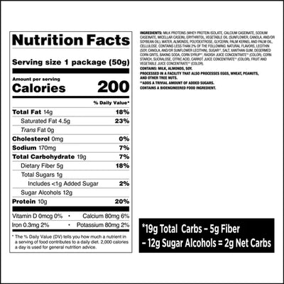 #nutrition facts_8 Packs / Strawberry Cake
