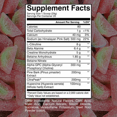 #nutrition facts_20 Servings / Sour Watermelon