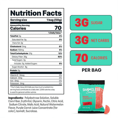#nutrition facts_6 bags / Wassup Watermelon