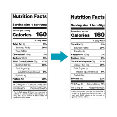 #nutrition facts_12 Bars / Blueberry Cobbler