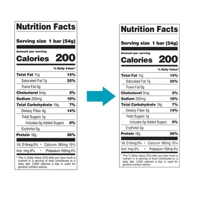 #nutrition facts_12 Bars / Chocolate Peanut Butter