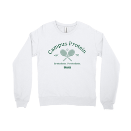 CP Academy Crewneck Apparel & Accessories CampusProtein.com Colors: White Sizes: Small (S)