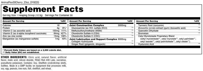 ANIMAL Flex Vitamins ANIMAL Size: 44 Packs, 30 Servings Flavor: Unflavored, Cherry Berry, Orange