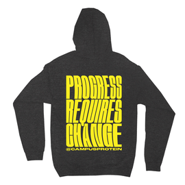 Progress Hoodie Apparel & Accessories CampusProtein.com Sleeve Print Placement: No Sleeve Print Colors: Charcoal, Grey Heather Sizes: Small (S), Medium (M), Large (L), Extra Large (XL), XXL (2XL)