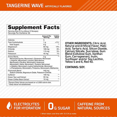 #nutrition facts_30 Servings / Tangerine Wave