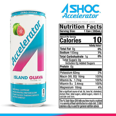 #nutrition facts_Case (12 Cans) / Island Guava