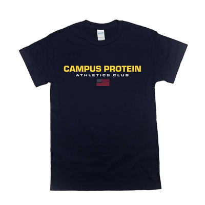 CP Athletics Club Tee Apparel & Accessories CampusProtein.com Colors: Navy T-Shirt Sizes: Small (S)