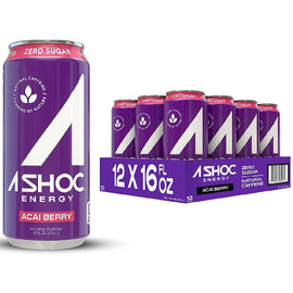 A-Shoc Energy Drink Energy Drink Adrenaline Shoc Size: Case (12 Cans) Flavor: Acai Berry