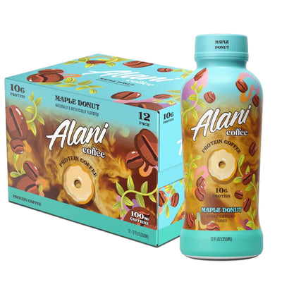 Alani Nu Coffee Protein Shakes RTD Alani Nu Size: 12 Pack Flavor: Maple Donut