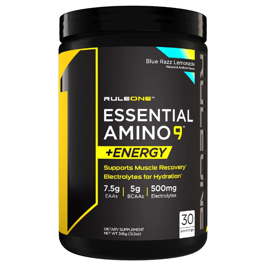 R1 Essential Amino 9 + Energy Aminos Rule One Size: 30 Servings Flavor: Blue Razz Lemonade