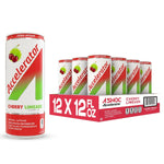 A-Shoc Accelerator Fat Burner Energy Drink Energy Drink Adrenaline Shoc Size: Case (12 Cans) Flavor: Cherry Limeade