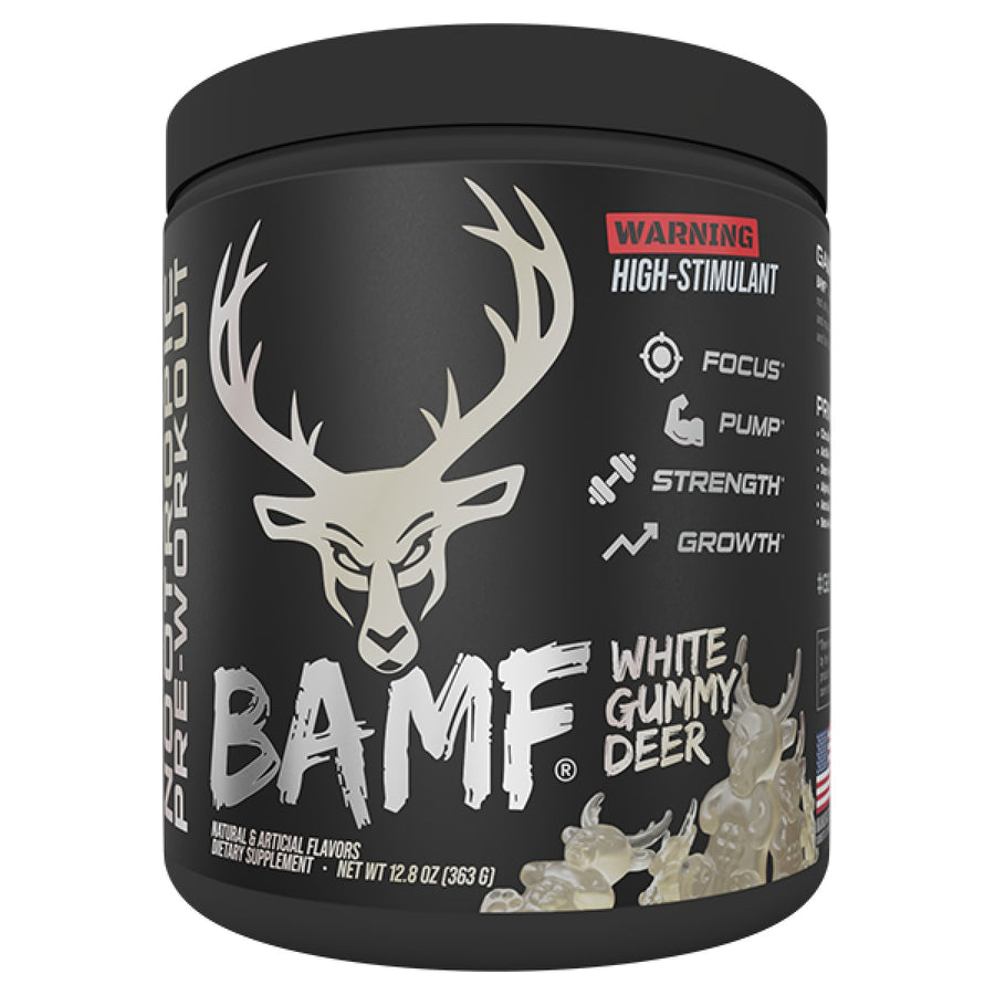 Bucked Up Pre Workout Candy Pre-Workout Bucked Up Size: 30 Servings Flavor: BAMF - White Gummy Deer