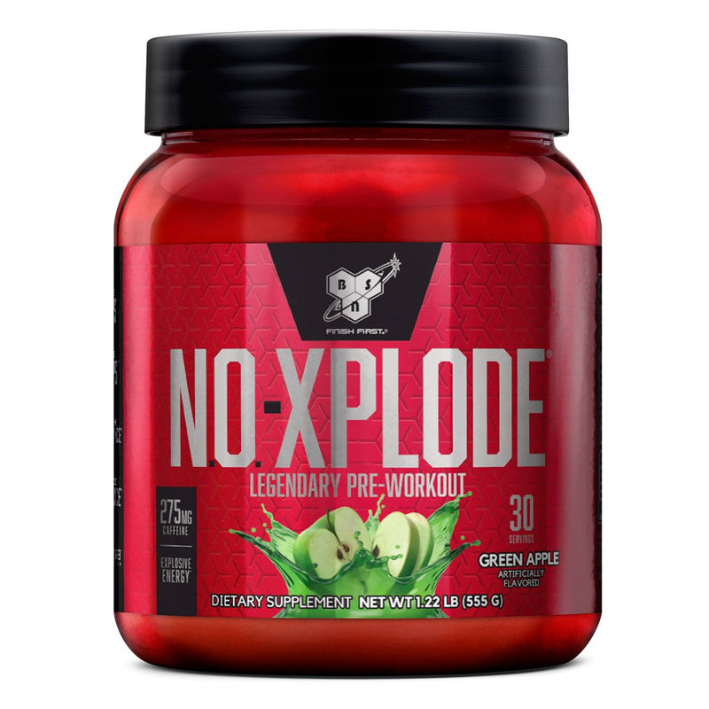 N.O.-Xplode Pre-Workout BSN Size: 30 Servings, 60 Servings Flavor: Grape, Blue Raz, Fruit Punch, Green Apple, Watermelon, Scorched Cherry, Pineapple Vice