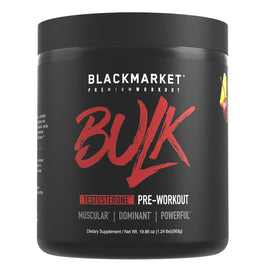 BULK Pre Workout Pre-Workout BLACKMARKET Size: 25 Scoops Flavor: Pineapple Skies, Blue Razz, Fruit Punch, Watermelon