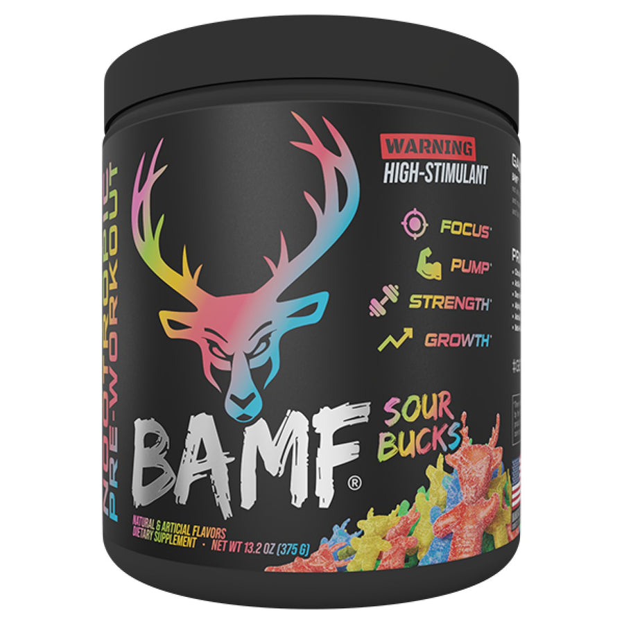 Bucked Up Pre Workout Candy Pre-Workout Bucked Up Size: 30 Servings Flavor: BAMF - Sour Bucks