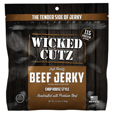 Wicked Cutz Beef Jerky Protein Food Wicked Cutz Size: 2.75 OZ Flavor: Classic Chop House Beef Jerky
