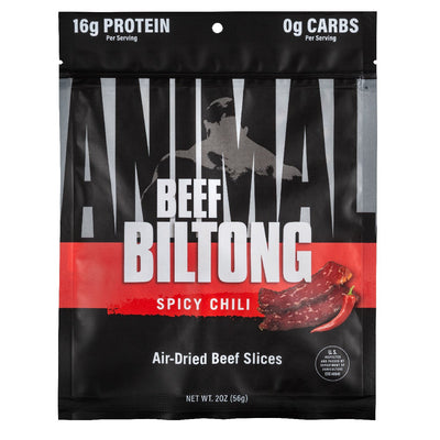 ANIMAL Beef Biltong Protein Food ANIMAL Size: 2 OZ Flavor: Spicy Chili