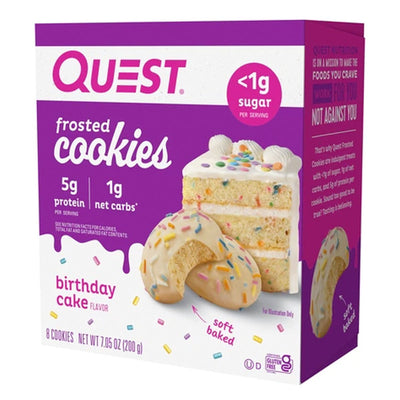 Quest Frosted Cookies Healthy Snacks Quest Nutrition Size: 8 Cookies Flavor: Birthday Cake