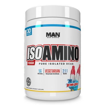 ISO-Amino Aminos MAN Size: 30 Servings Flavor: Blue Bomb-Sicle