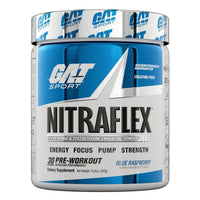 GAT Sport Nitraflex Pre Workout Powder Blue Raspberry