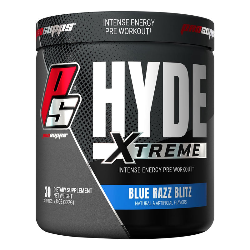 Pro Supps HYDE Xtreme Pre Workout Powder Supplement Blue Razz Blitz
